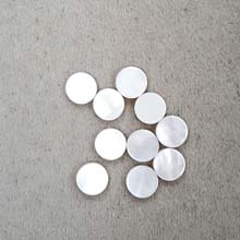 8MM ROUND CABOCHON FLAT MOP WHITE(10PCS/BAG)